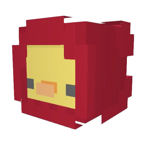 Red_Fluff Minecraft avatar head, 3D render