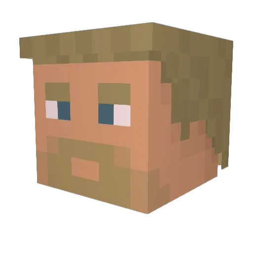 Red_Kelly Minecraft avatar head, 3D render