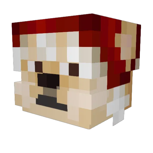 Red_Kold Minecraft avatar head, 3D render