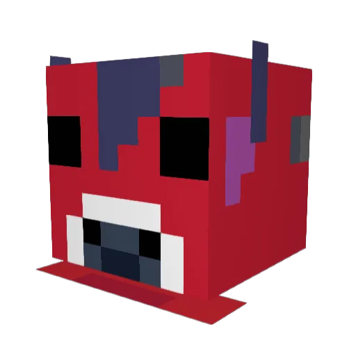 Red_Lightsaber Minecraft avatar head, 3D render