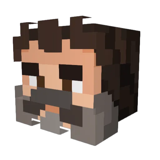 Red_Like_Rosesz Minecraft avatar head, 3D render