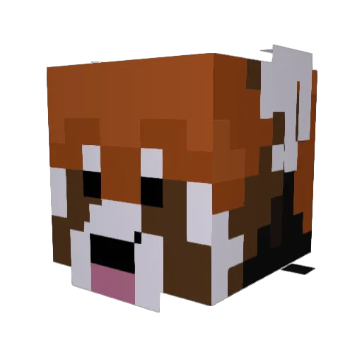 Red_Panda_Games Minecraft avatar head, 3D render