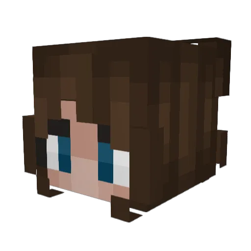 Red_Rose04 Minecraft avatar head, 3D render