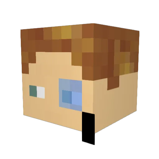 Red_Seb Minecraft avatar head, 3D render