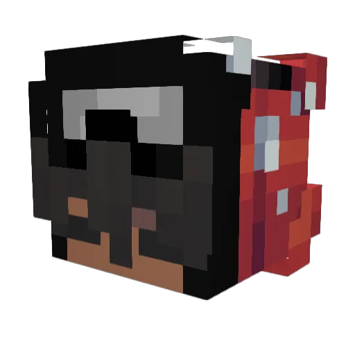 Red_Shark58 Minecraft avatar head, 3D render
