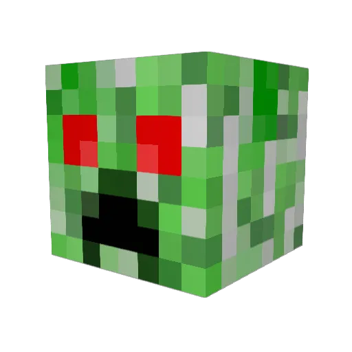 Red_So1lyJD Minecraft avatar head, 3D render