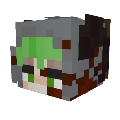 Red_Space_Rabbit Minecraft avatar head, 3D render