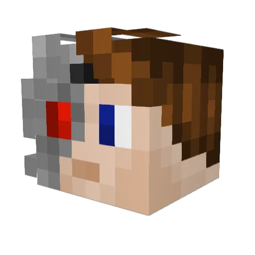 Red_StonixX Minecraft avatar head, 3D render
