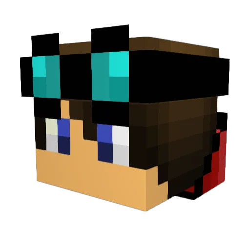 Red_Teletubby Minecraft avatar head, 3D render