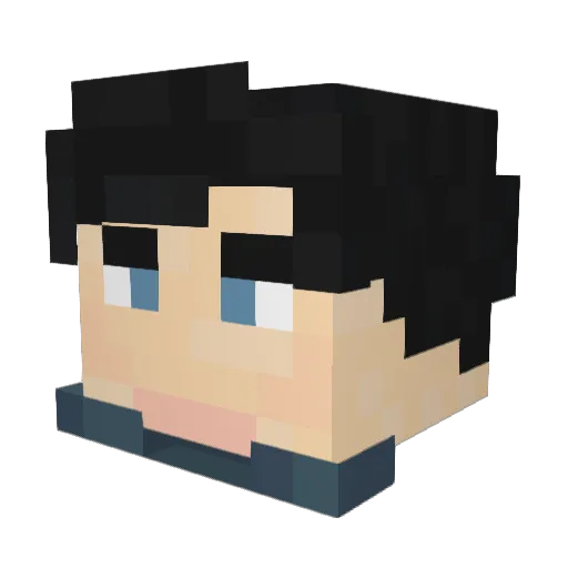 Red_The_Horse Minecraft avatar head, 3D render