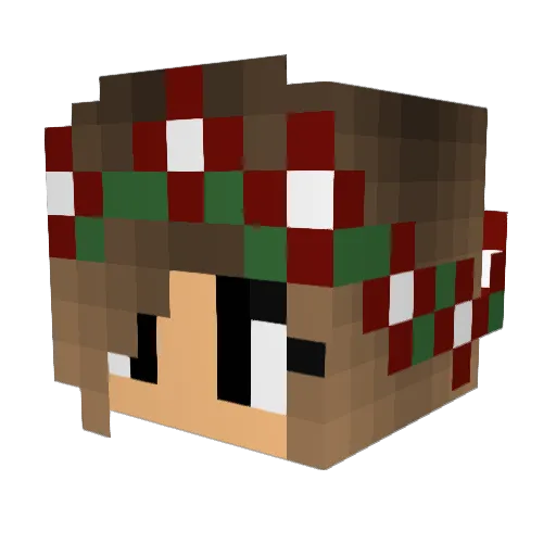 Red_Tulip Minecraft avatar head, 3D render