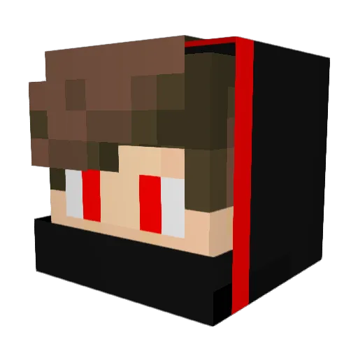 Red_X919191 Minecraft avatar head, 3D render