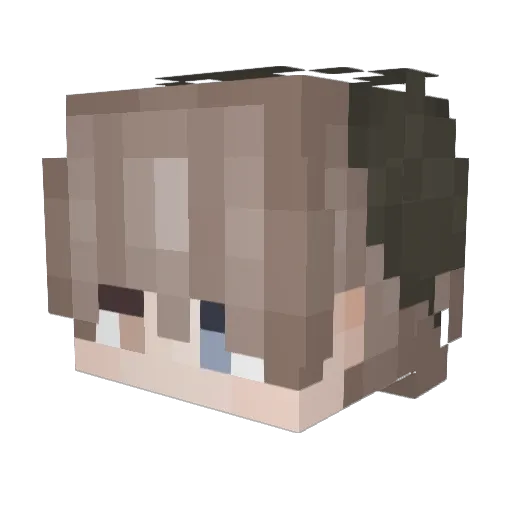 Red__22 Minecraft avatar head, 3D render