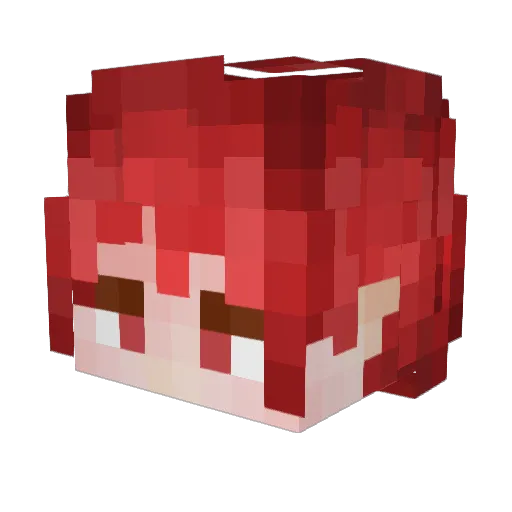 Red__Bird Minecraft avatar head, 3D render