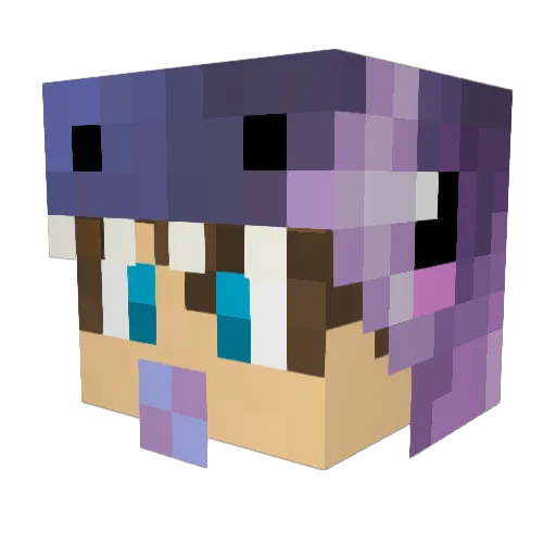 Red_d0t Minecraft avatar head, 3D render