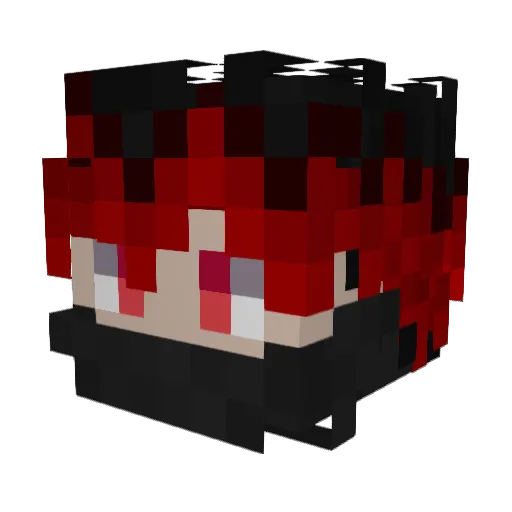 Red_ex3 Minecraft avatar head, 3D render