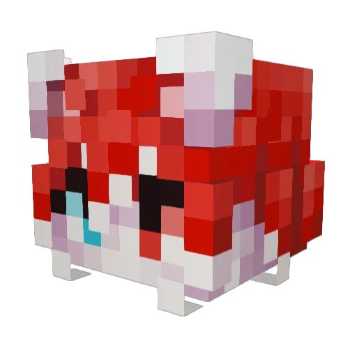 Red_film Minecraft avatar head, 3D render
