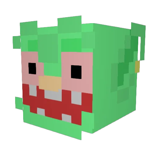 Red_on_240 Minecraft avatar head, 3D render