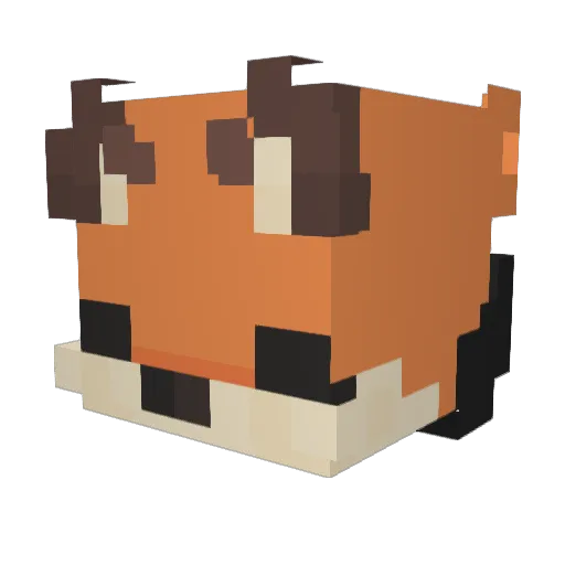 Red_ravan Minecraft avatar head, 3D render