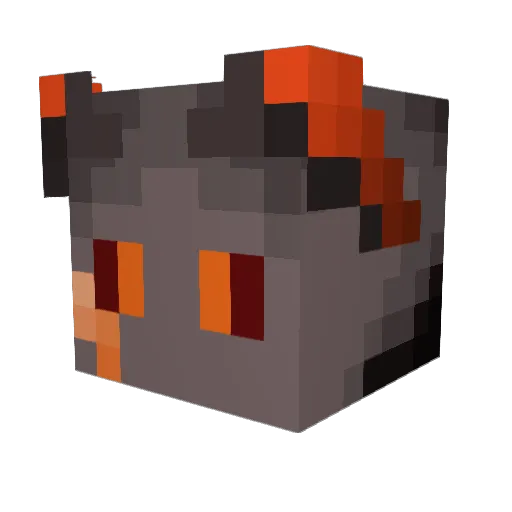 Red_riddle Minecraft avatar head, 3D render