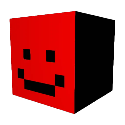 Redack Minecraft avatar head, 3D render