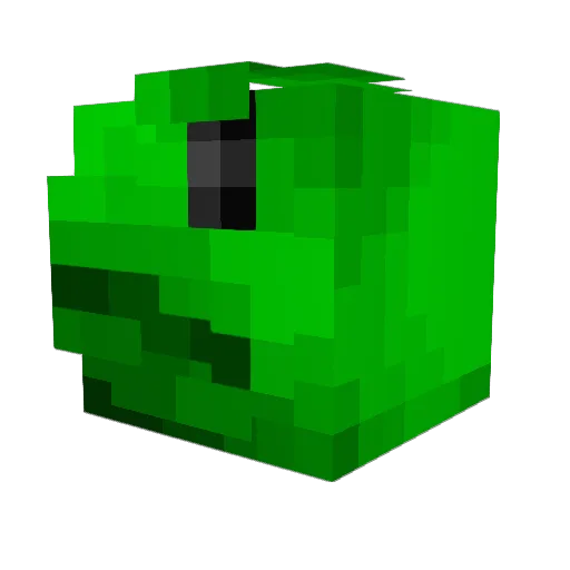 Redaff Minecraft avatar head, 3D render