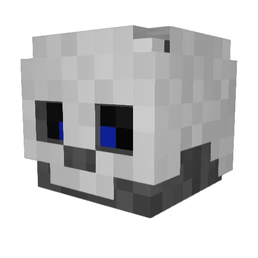 Redahiko Minecraft avatar head, 3D render