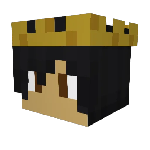 Redantking Minecraft avatar head, 3D render