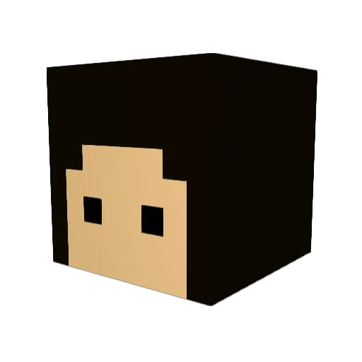 Redapplekim Minecraft avatar head, 3D render
