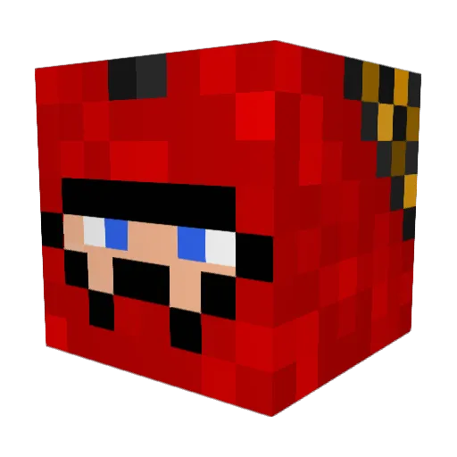 Redarcher01 Minecraft avatar head, 3D render