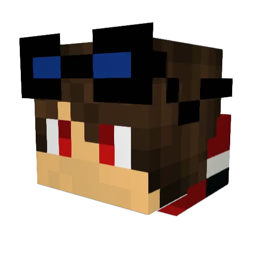 Redawsomeboy Minecraft avatar head, 3D render