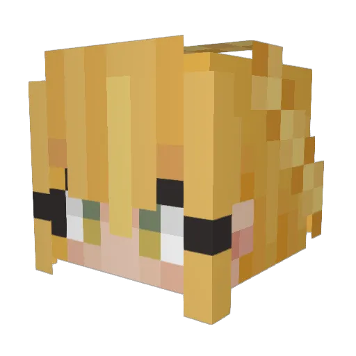 Redayoh Minecraft avatar head, 3D render