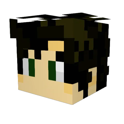 Redbadger15 Minecraft avatar head, 3D render