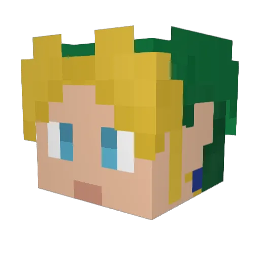 Redbatman960 Minecraft avatar head, 3D render
