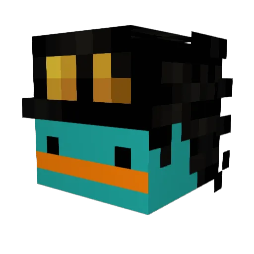 Redbluu1004 Minecraft avatar head, 3D render