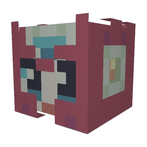 RedboxKO Minecraft avatar head, 3D render