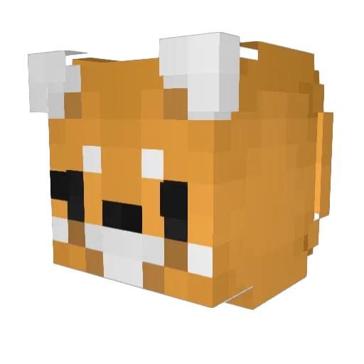 Redbrew Minecraft avatar head, 3D render