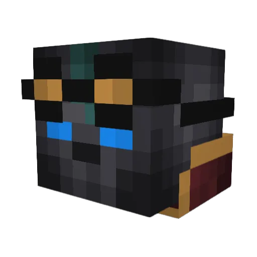 RedbrickSnake Minecraft avatar head, 3D render