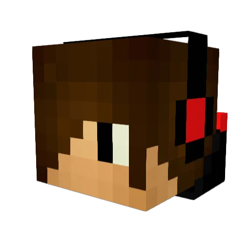 Redbull1812 Minecraft avatar head, 3D render