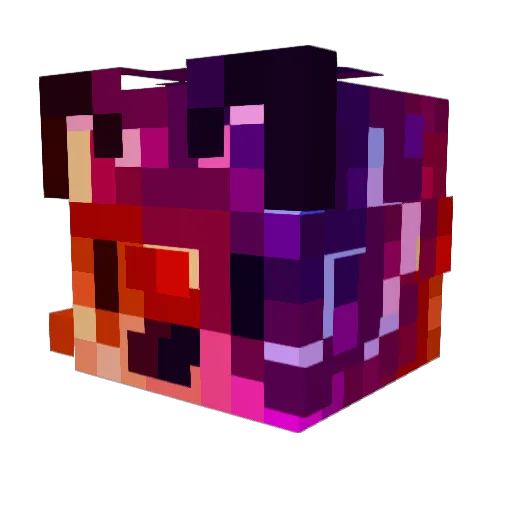 Redbullwstd Minecraft avatar head, 3D render