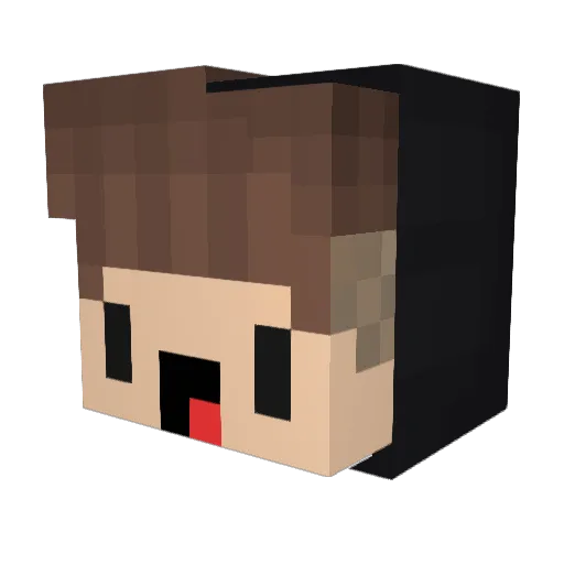 Redburger19 Minecraft avatar head, 3D render
