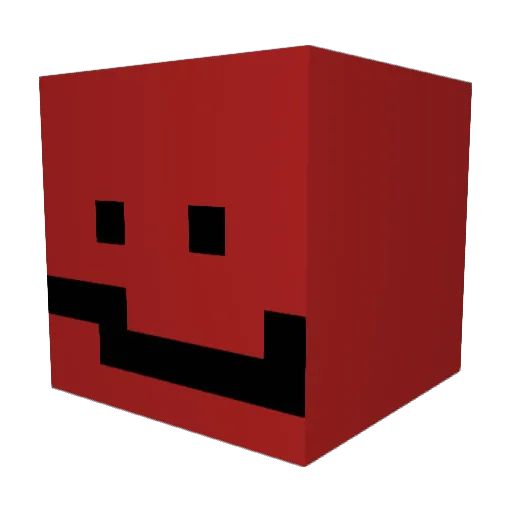 Redbuy Minecraft avatar head, 3D render