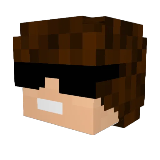 RedchoK Minecraft avatar head, 3D render