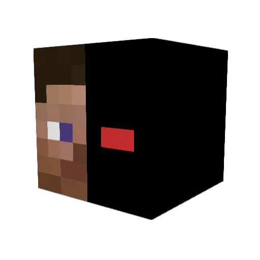 Redclaw55 Minecraft avatar head, 3D render