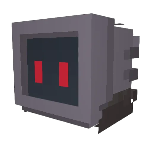 Redcodi Minecraft avatar head, 3D render