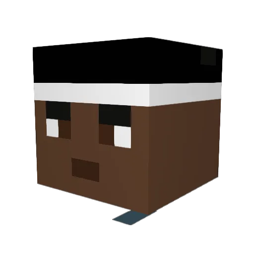 Redcrane Minecraft avatar head, 3D render