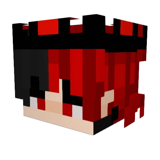 Redcrown_PVP Minecraft avatar head, 3D render