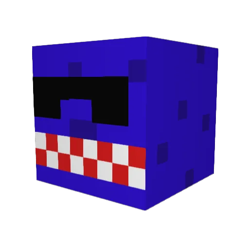 ReddHD Minecraft avatar head, 3D render