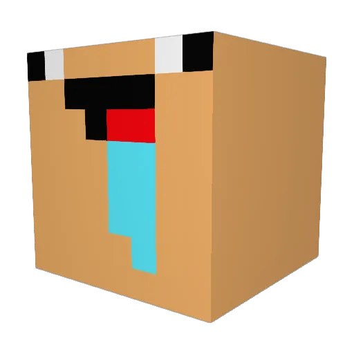 ReddLotus Minecraft avatar head, 3D render