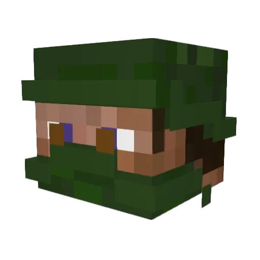 ReddTrashPanda Minecraft avatar head, 3D render